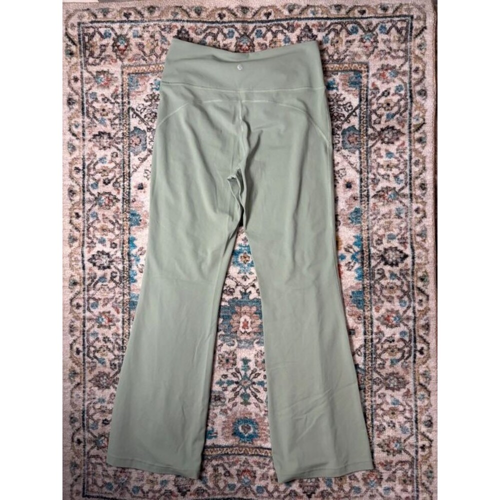 Lululemon Groove Pant High-Rise Flared Nulu Sage Green Size 14